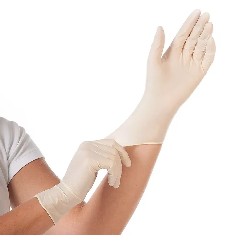 100 gants en latex XL, blanc