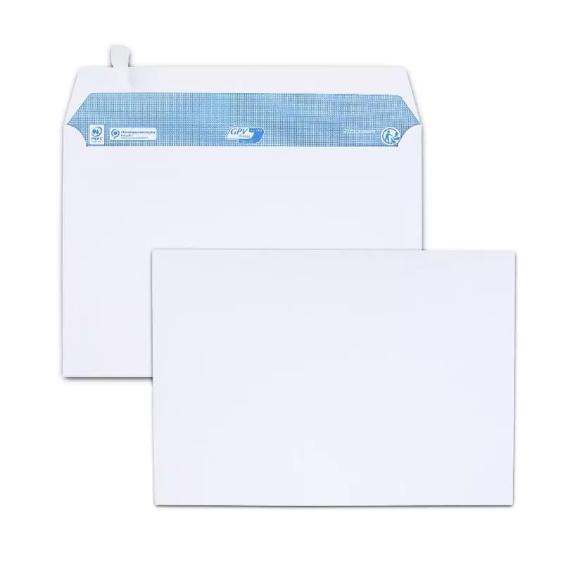 200 enveloppes C5 162x229 blanches 100 g/m²