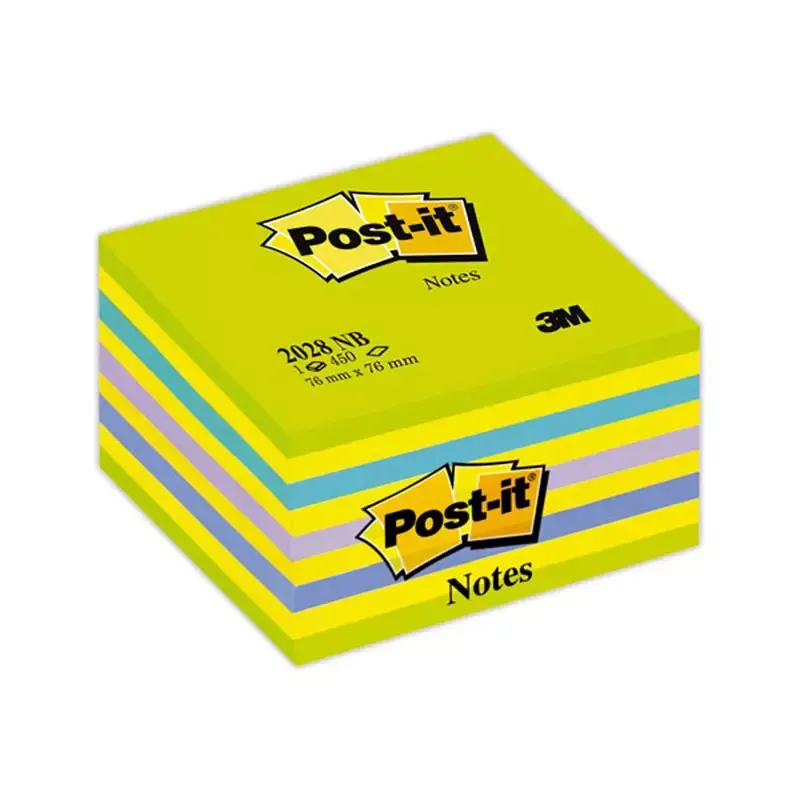 3M Post-it Bloc cube - 76 x 76 mm - vert Neon