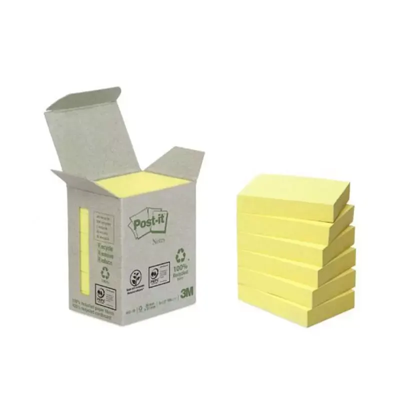 3M Post-it Notes adhésives recyclé Notes - 38 x 51 mm - jaune