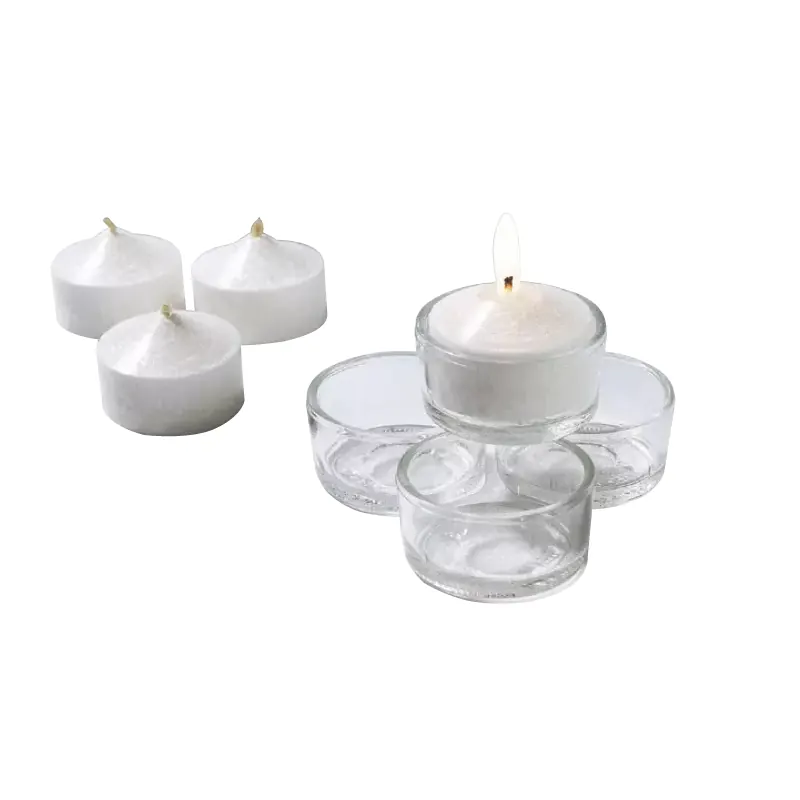 4 supports de veilleuse en verre recyclé