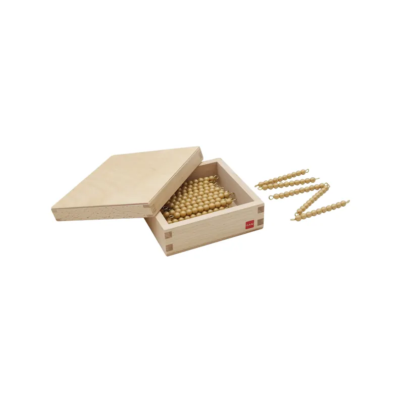 45 barres dorées de 10 w / boîte - Matériel Montessori GAM 1MM094