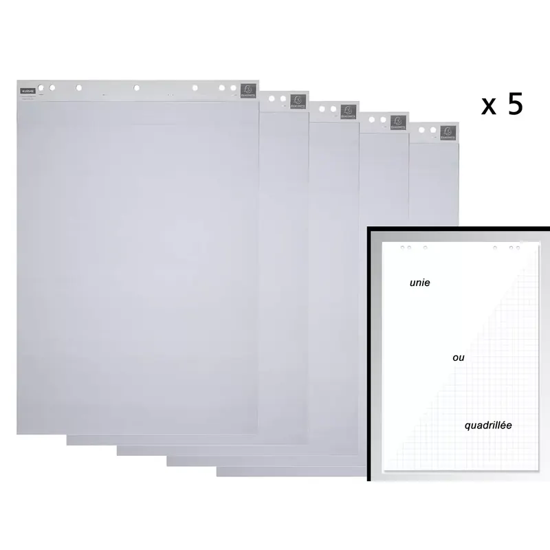 5 rouleaux Paperboard recyclés Exacompta