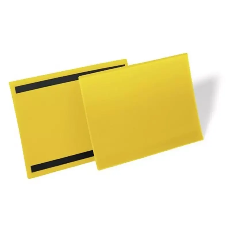 50 Pochettes d'identification entrepôt magnétique pour A4 paysage jaune