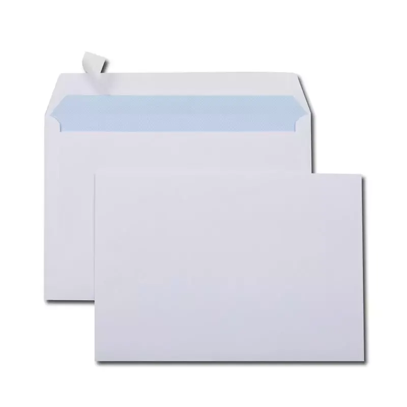 500 Enveloppes C5, 162 x 229 mm, blanc, sans fenêtre