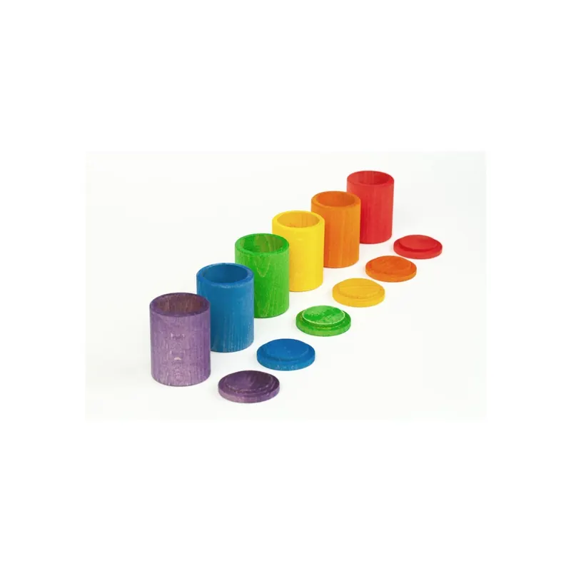 6 pots colorés avec couvercles Grapat