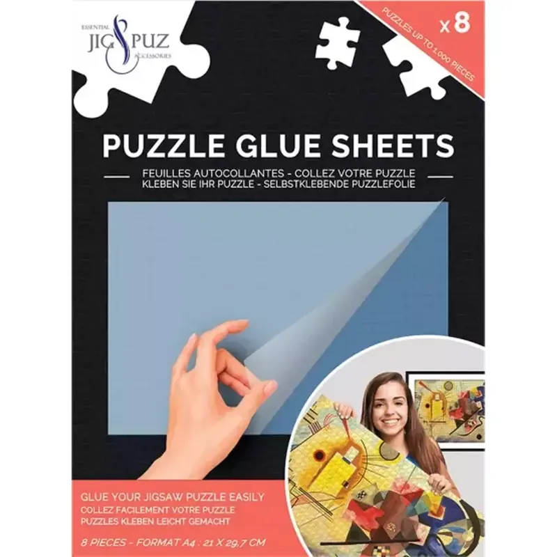 8 Feuilles Adhésives pour Puzzle 1000 Pièces - Accessoire pour puzzles