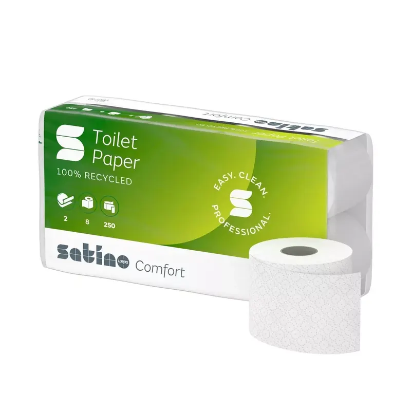 8 Rlx Papier toilette Comfort, 2 couches, recyclé satino by wepa