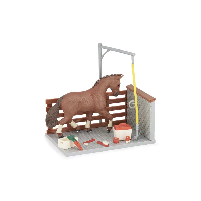 Aire de douche et accessoires – Playset Papo 60116