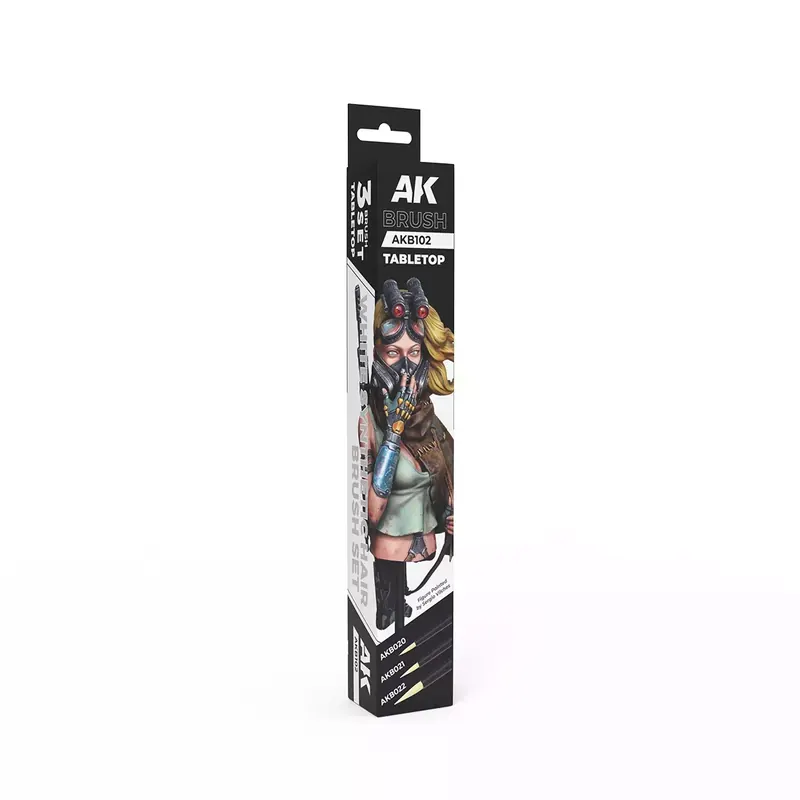 AK Synthetic Brush Tabletop Brush Set