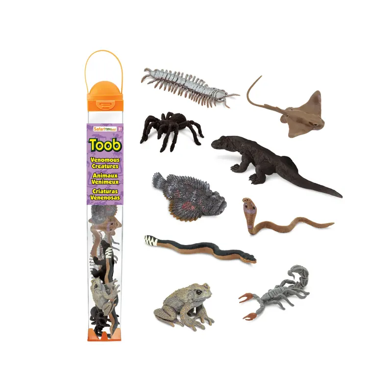Animaux Venimeux TOOB Safari Ltd - Tube de 9 figurines - Éducatif et Ludique