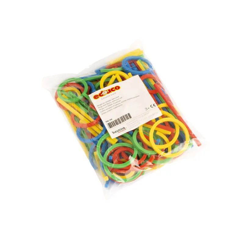 Anneaux & bâtonnets sac de 248 pièces en vrac Educo construilettre