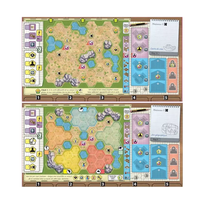 Ark Nova : Pack Zoo n°1 Plateaux zoo recto/verso - Extension