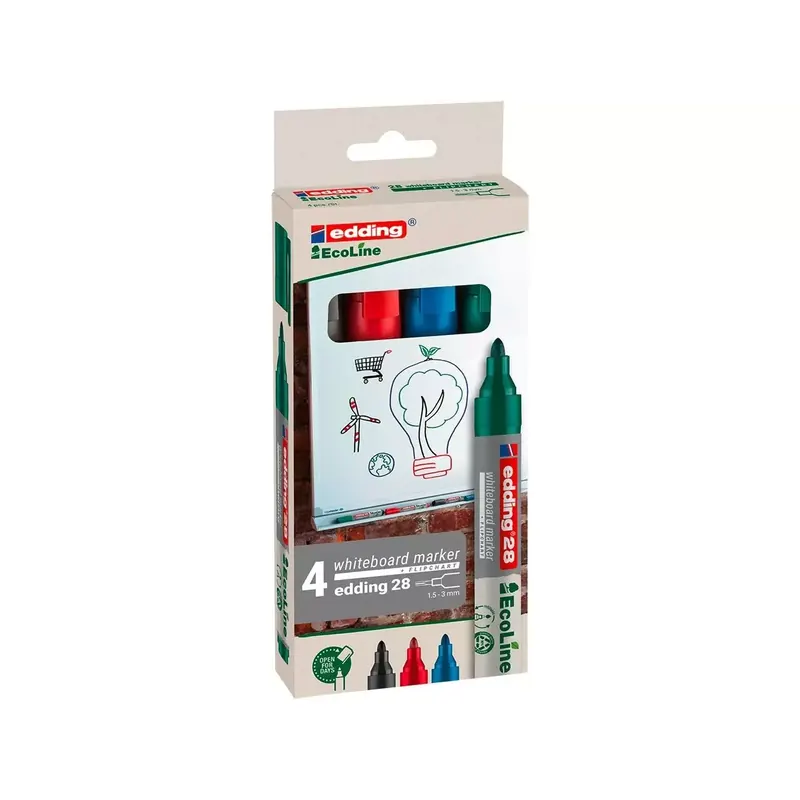Assortiment de marqueurs tableau blanc écologiques edding 28
