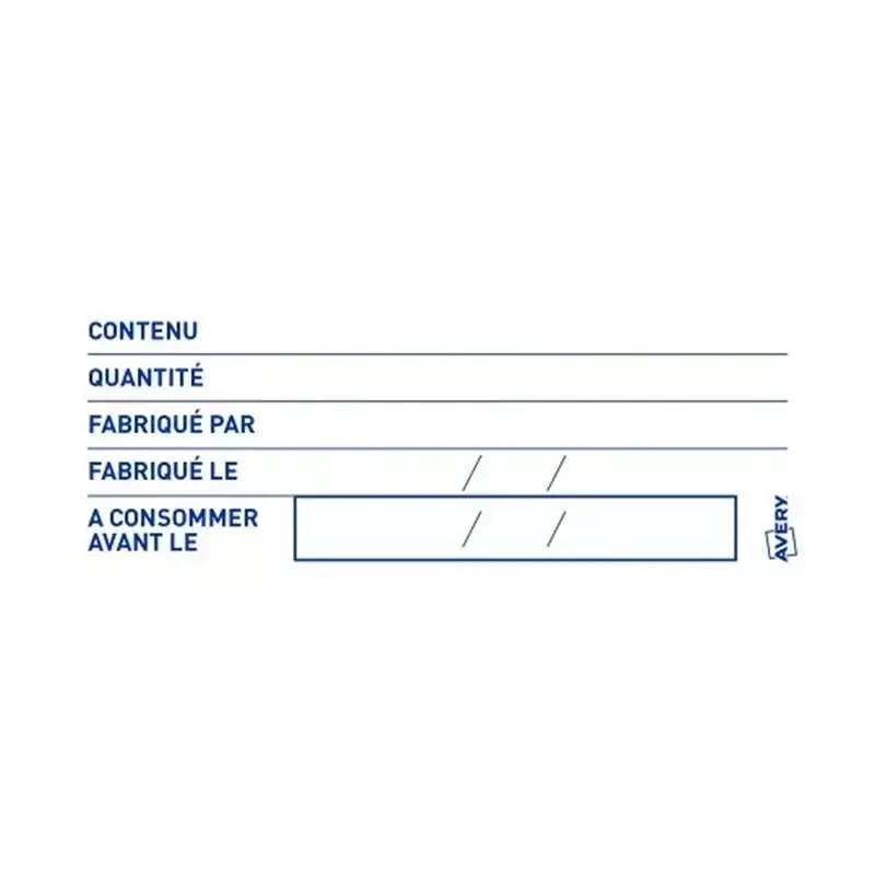 AVERY Etiquette de traçabilité alimentaire 98 x 40 mm