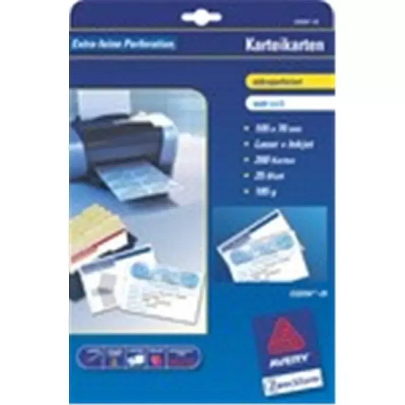 Avery fiche bristol pour imprimante a jet d'encre 105x70mm