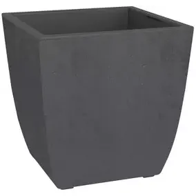 Bac à plantes, interieur/exterieur, aspect béton, en plastique recyclé