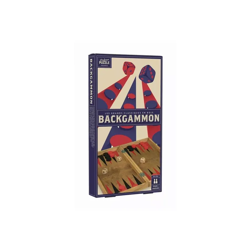 Backgammon en Bois Vintage - 25 cm