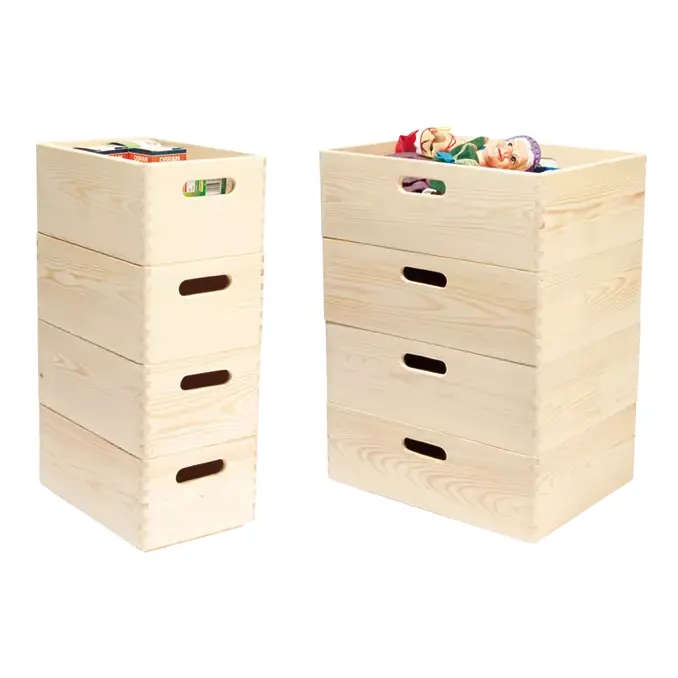 Bacs empilables en bois