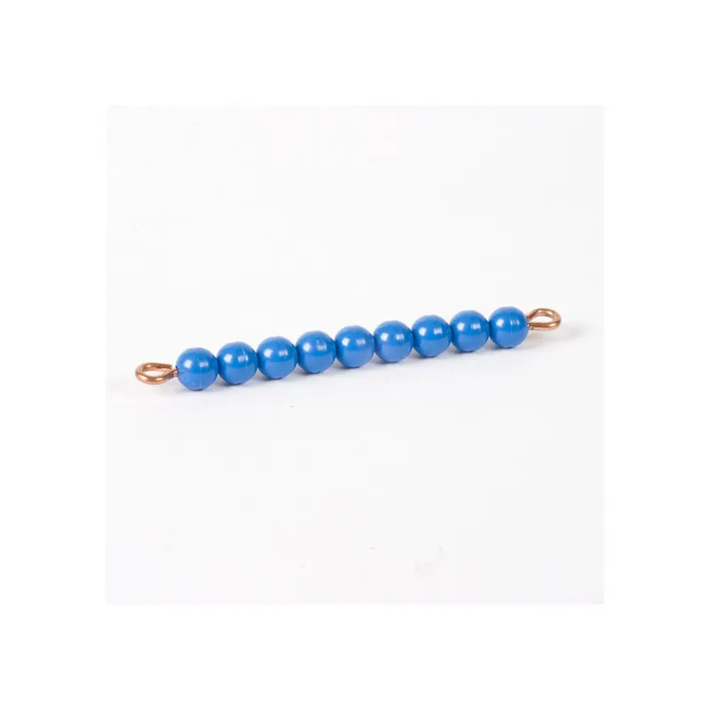 Barrette de 9 Perles : Bleu Foncé - Matériel Montessori Nienhuis