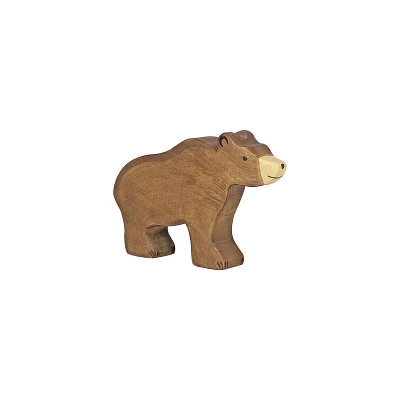 Bébé our brun - Figurine en bois Holztiger
