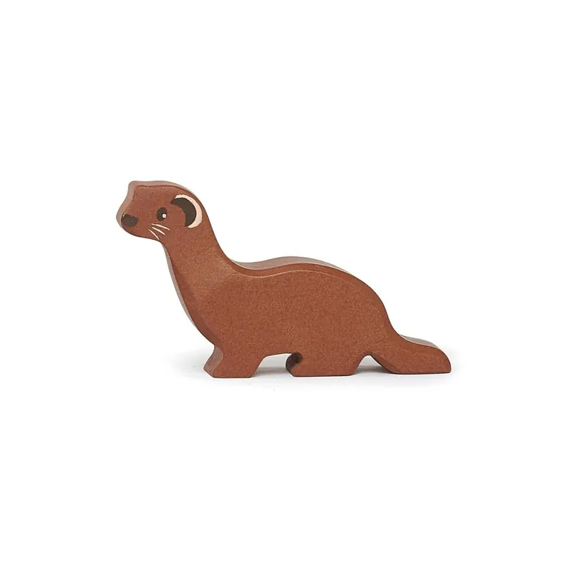 Belette Tender Leaf - Figurine en bois - Jouet les animaux de la foret