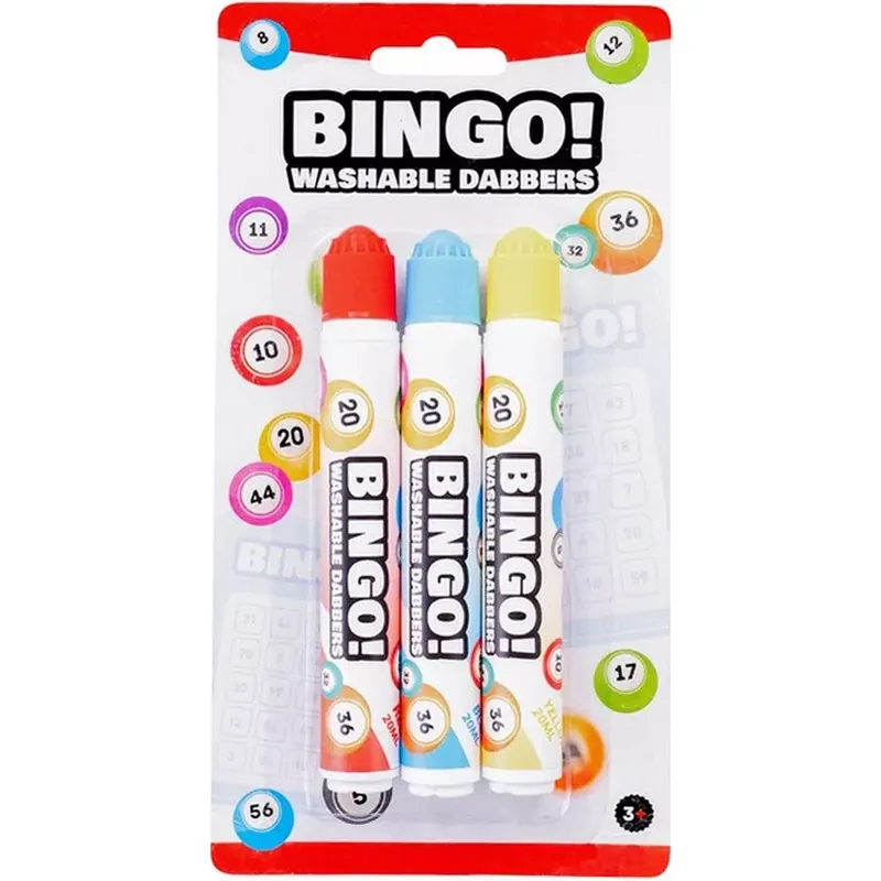 Bingo - Lot de 3 Tampons Marqueurs à points Lavables