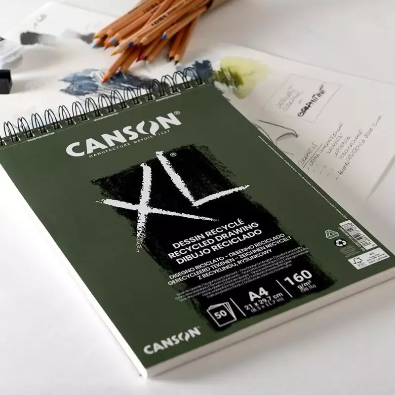 Bloc à croquis et études en papier recyclé Canson