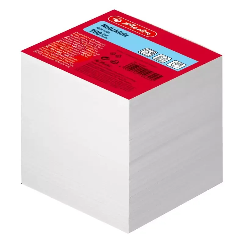 Bloc cube Herlitz - 90 x 90 mm - blanc - 80 g/m2 - 700F