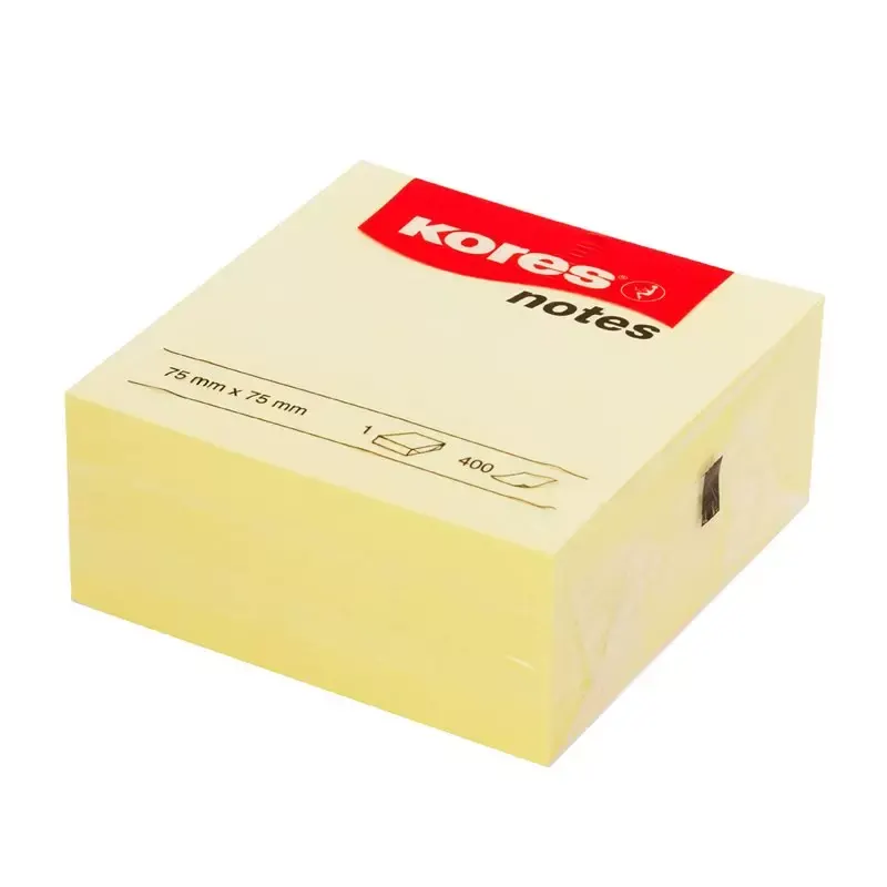 Bloc de notes repositionnables 75 x 75 mm uni