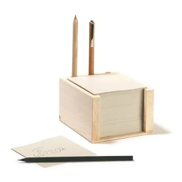 Bloc distributeur de notes en bois