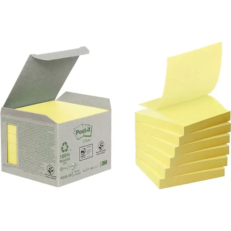Bloc-note adhésif Recycling Z-Notes, 76 x 76 mm