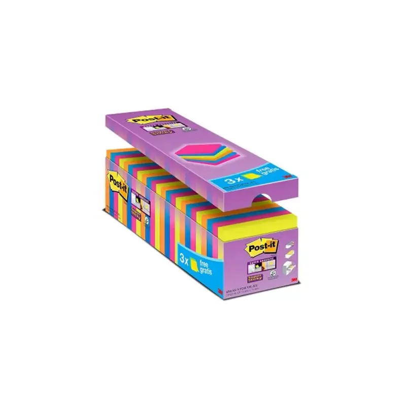 Bloc-note adhésif Super Sticky Notes, 76 x 76 mm