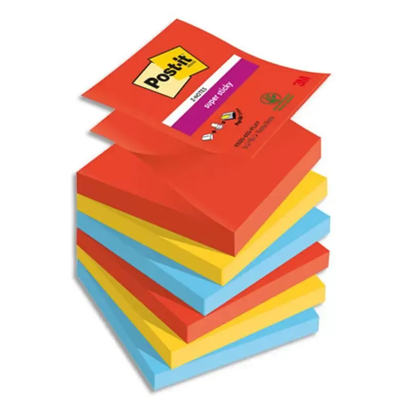 Bloc-note adhésif Super Sticky Z-Notes Playful