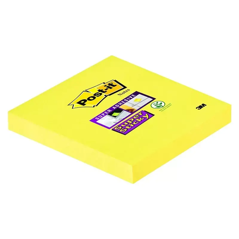 Bloc-notes super sticky notes, 76x76 mm, ultrajaune