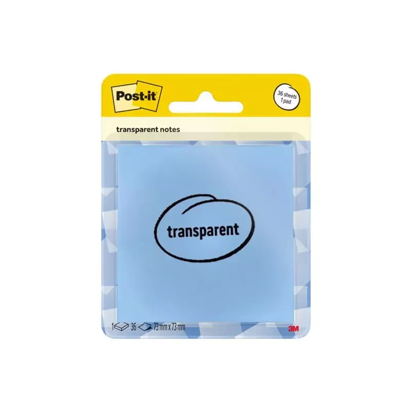 Bloc-notes Transparent Notes, bleu pastel