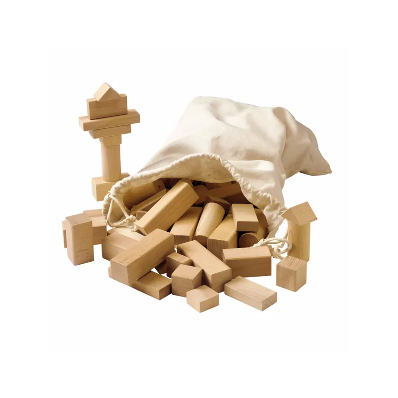 Blocs de construction en bois coloris naturel - Educo E522480