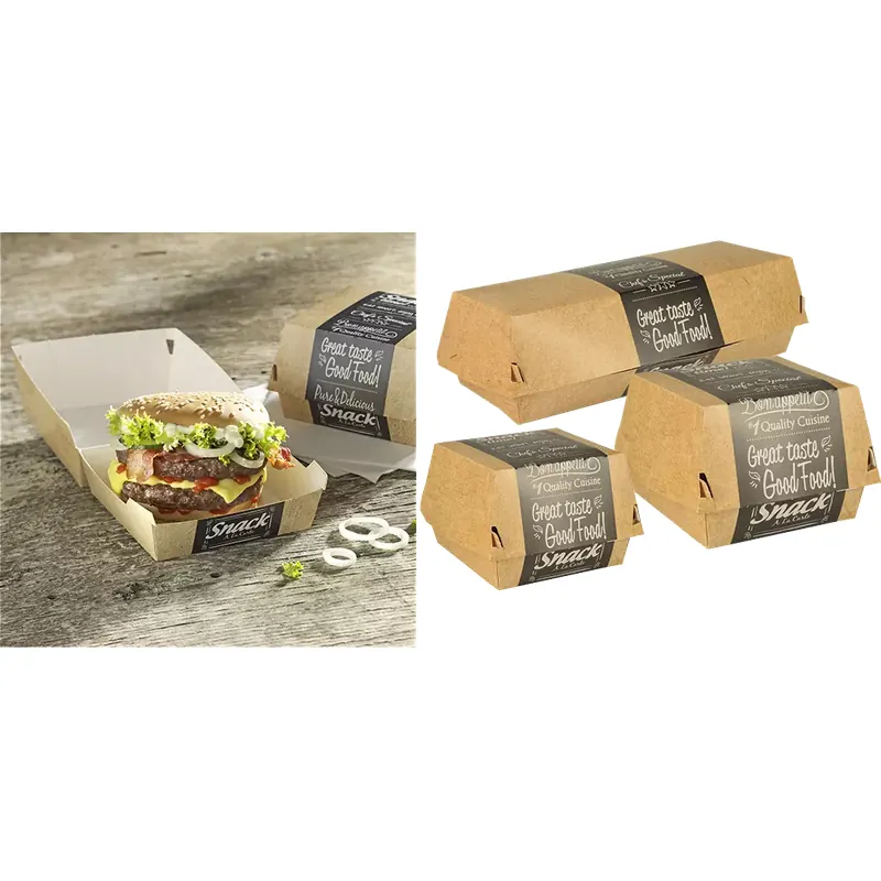 Boîte à hamburger en carton certifié