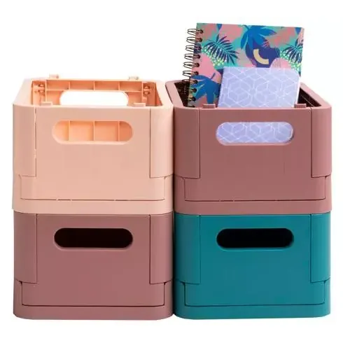 Boîte de rangement pliable en plastic recyclé Smart Case Exacompta