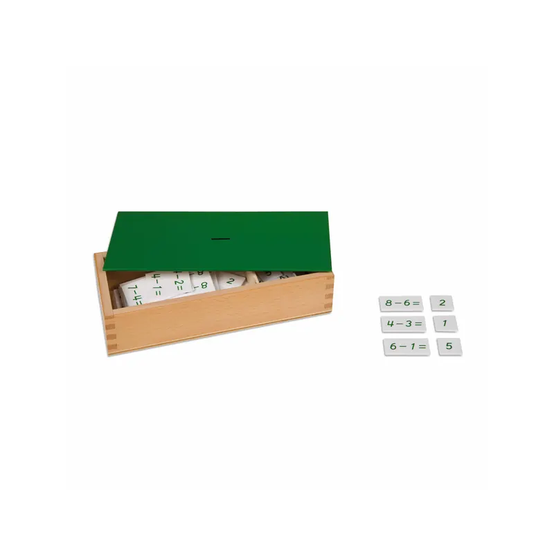 Boite des équations de soustractions Montessori - Nienhuis 014700