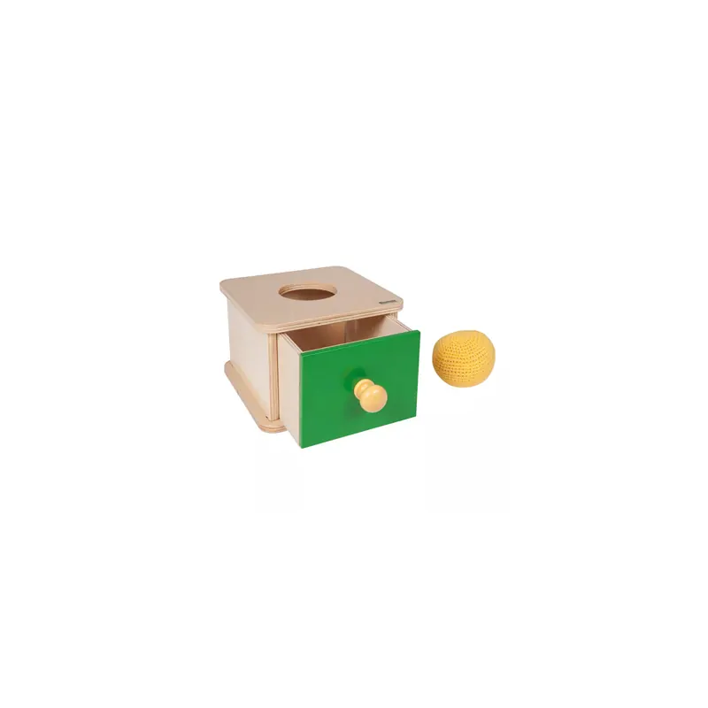 Boîte Imbucare avec Balle en Laine Montessori - Permanence de l'Objet