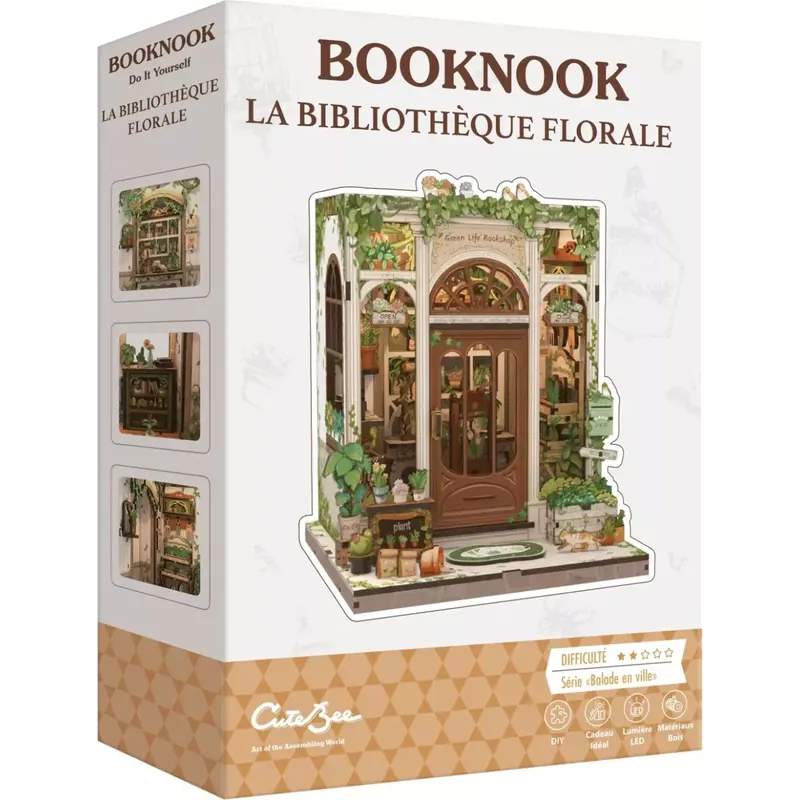 Book Nook CuteBee - La Bibliothèque Florale - 196 Pièces