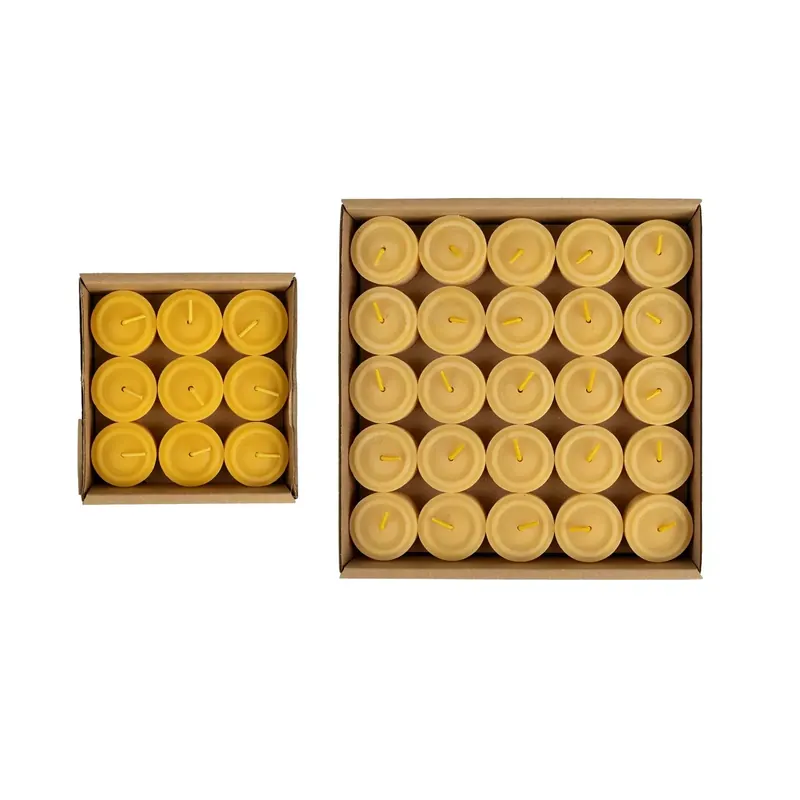 Bougies chauffe-plat en cire d'abeille