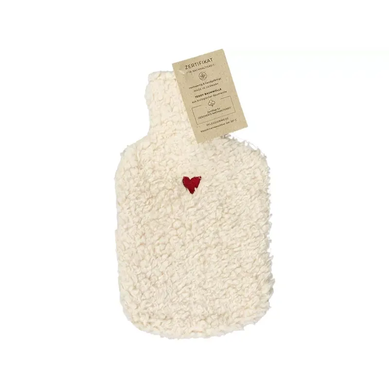 Bouillotte avec housse en coton biologique