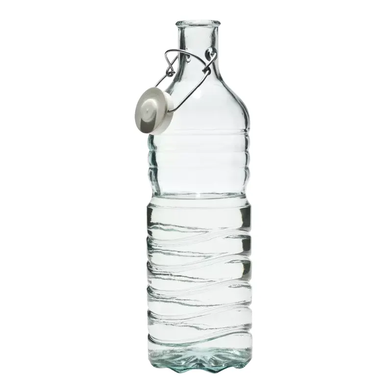 Bouteille en verre recyclé bouchon limonadier