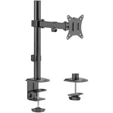 Bras support pour 1 écran TFT/LCD, noir, avec pince