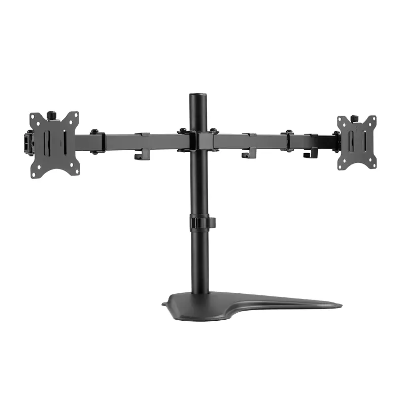 Bras support pour 2 écrans TFT/LCD avec socle, noir
