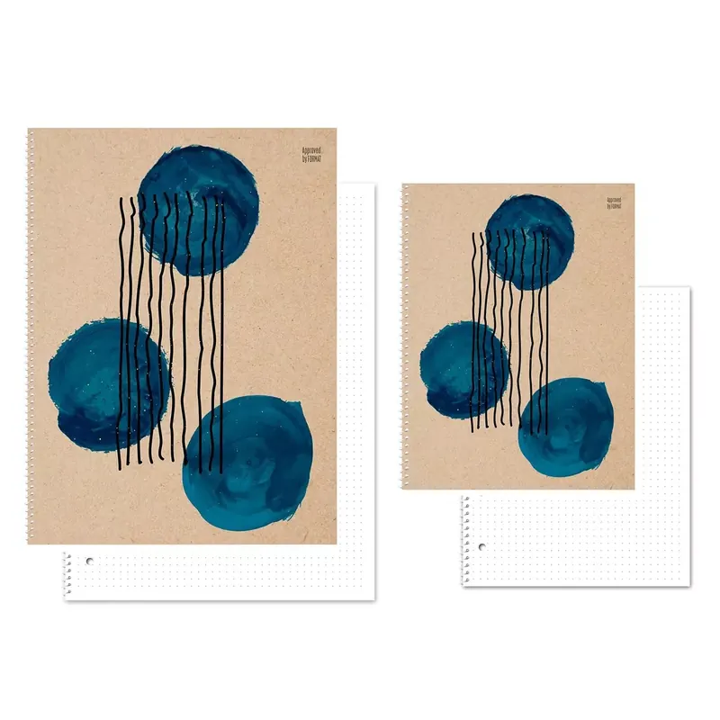 Cahier papier recyclé réglure Dot