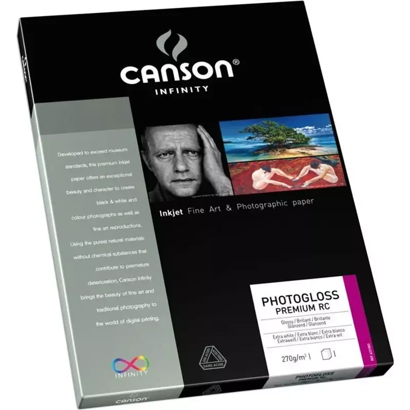 Canson Infinity PhotoGloss Premium RC - Papier photo brillant A3 270 g/m² - 25 feuilles