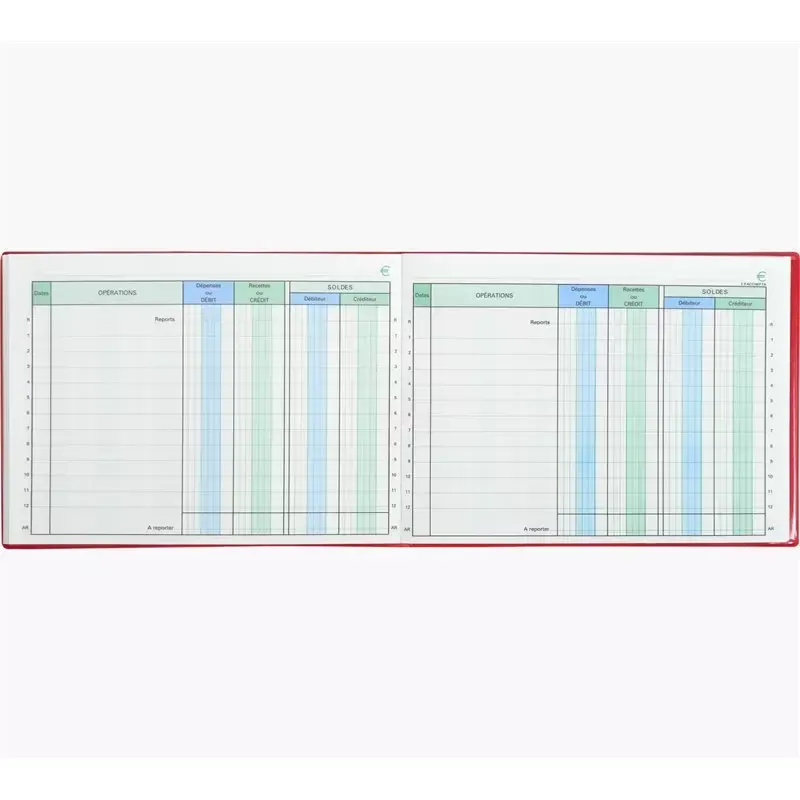 Carnet de position de compte 11x15cm - 48 pages - couleur aléatoire